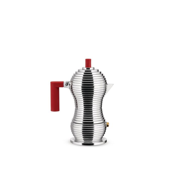 Alessi - Red Pulcina Espresso Coffee Maker - 3 cup